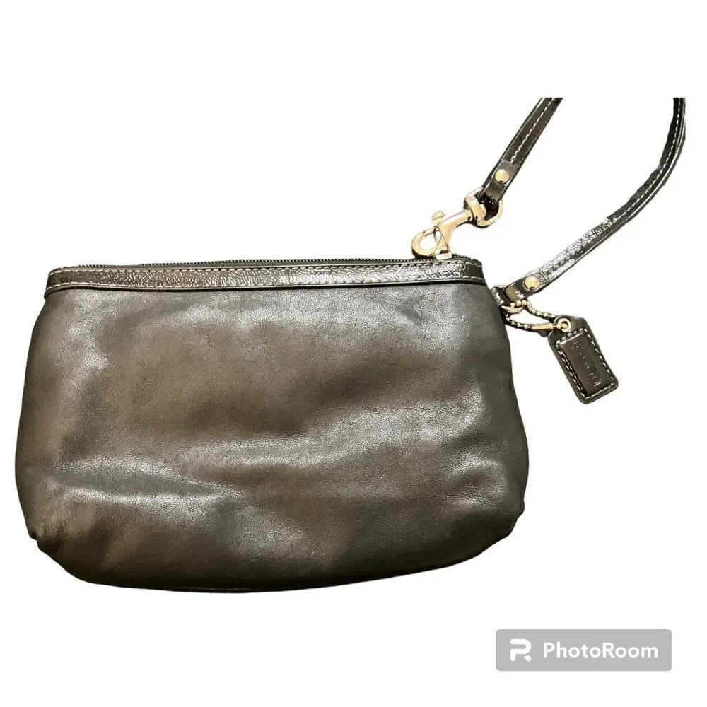 Coach black wristlet Preowned